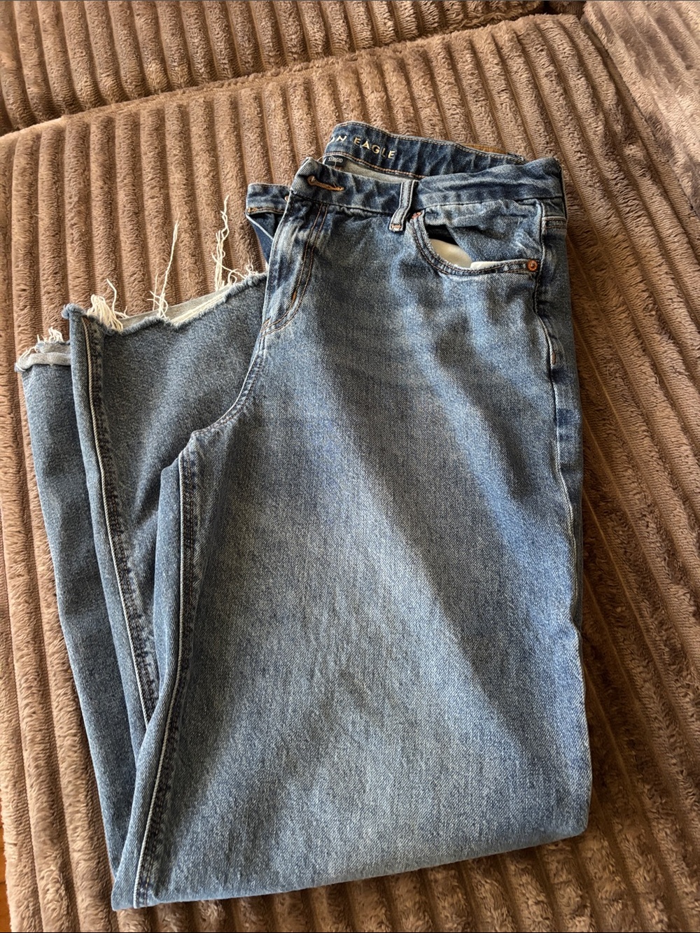 American Eagle Outfitters Women's Flare Jeans - Light Blue Denim